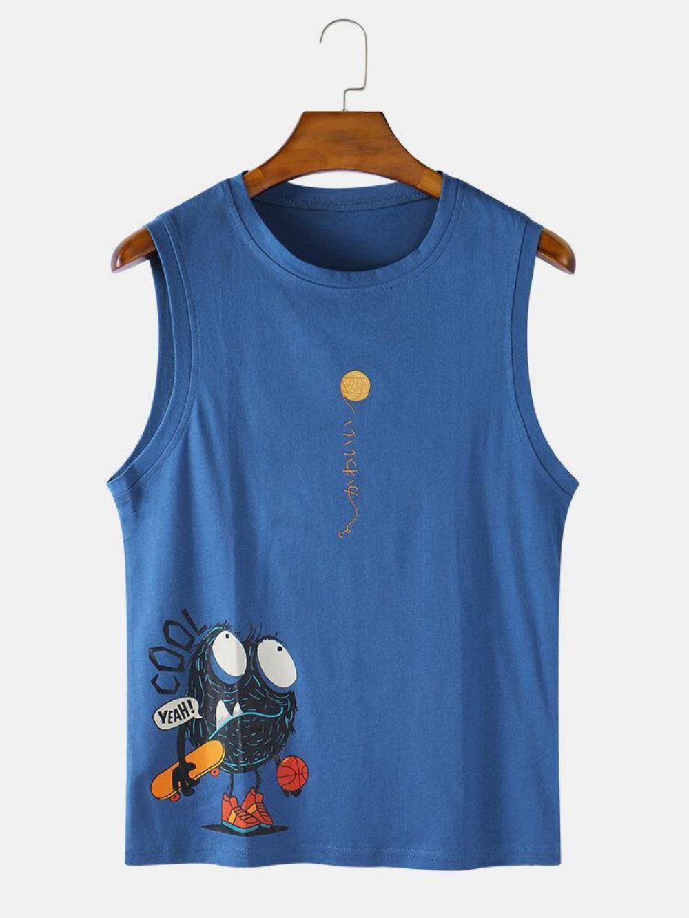 Ärmellose Lässige Tanktops Aus Baumwolle Mit Cartoon-Print