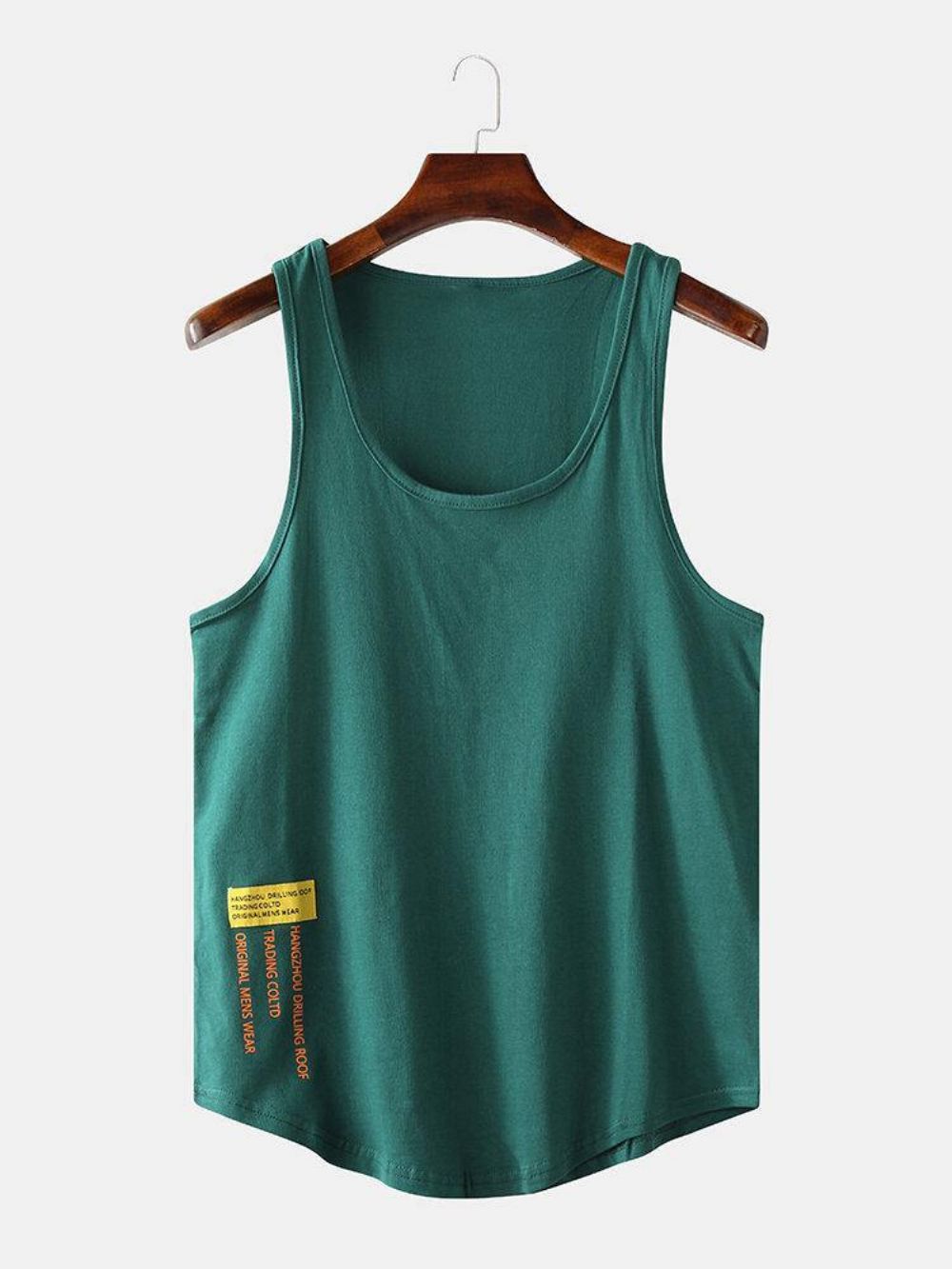 Ärmellose Tanktops Mit Einfarbigem Rundhalsausschnitt Und Lässigem Buchstabendruck Für Herren