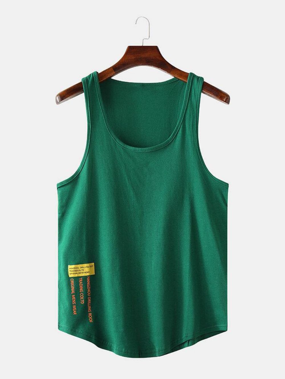 Ärmellose Tanktops Mit Einfarbigem Rundhalsausschnitt Und Lässigem Buchstabendruck Für Herren