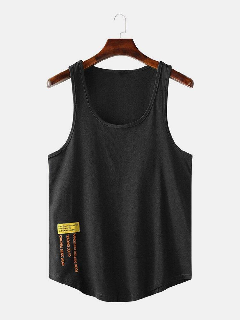 Ärmellose Tanktops Mit Einfarbigem Rundhalsausschnitt Und Lässigem Buchstabendruck Für Herren