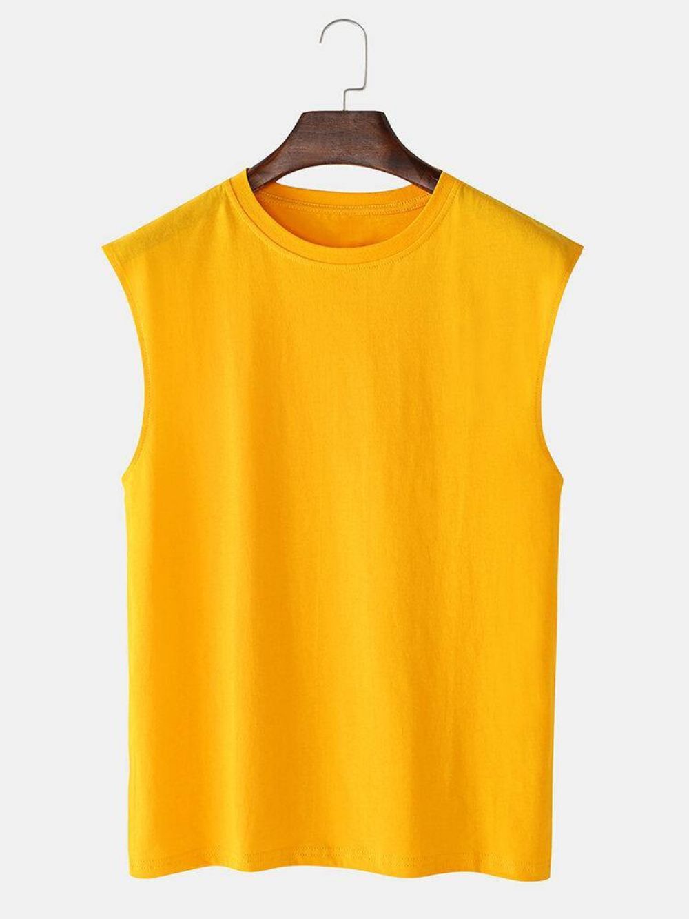 Atmungsaktive Einfarbige Freizeit-Tanktops Für Herren Aus 100 % Baumwolle