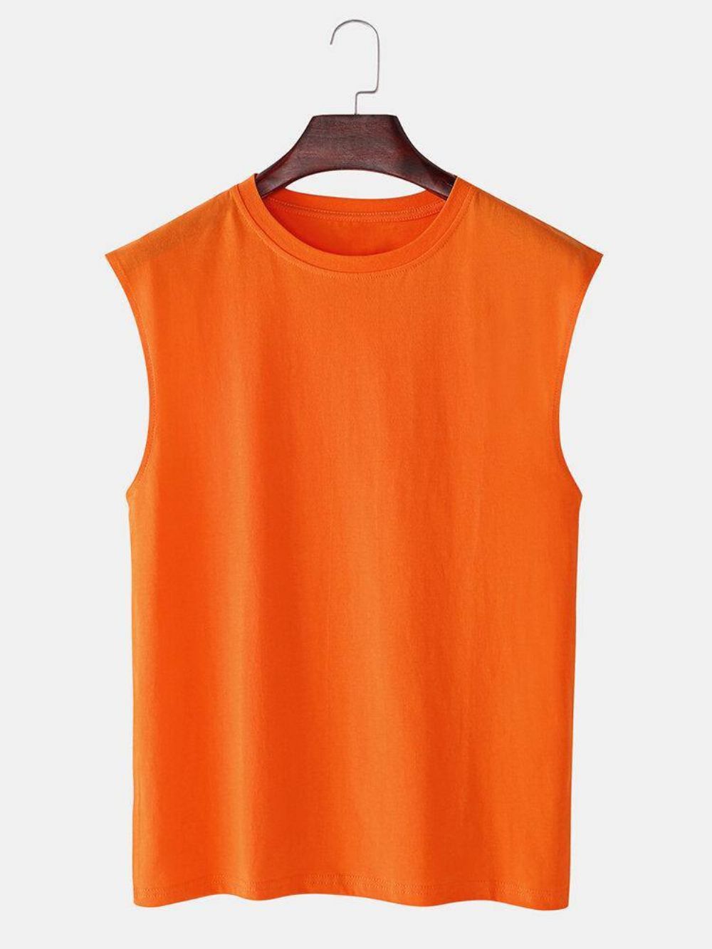 Atmungsaktive Einfarbige Freizeit-Tanktops Für Herren Aus 100 % Baumwolle