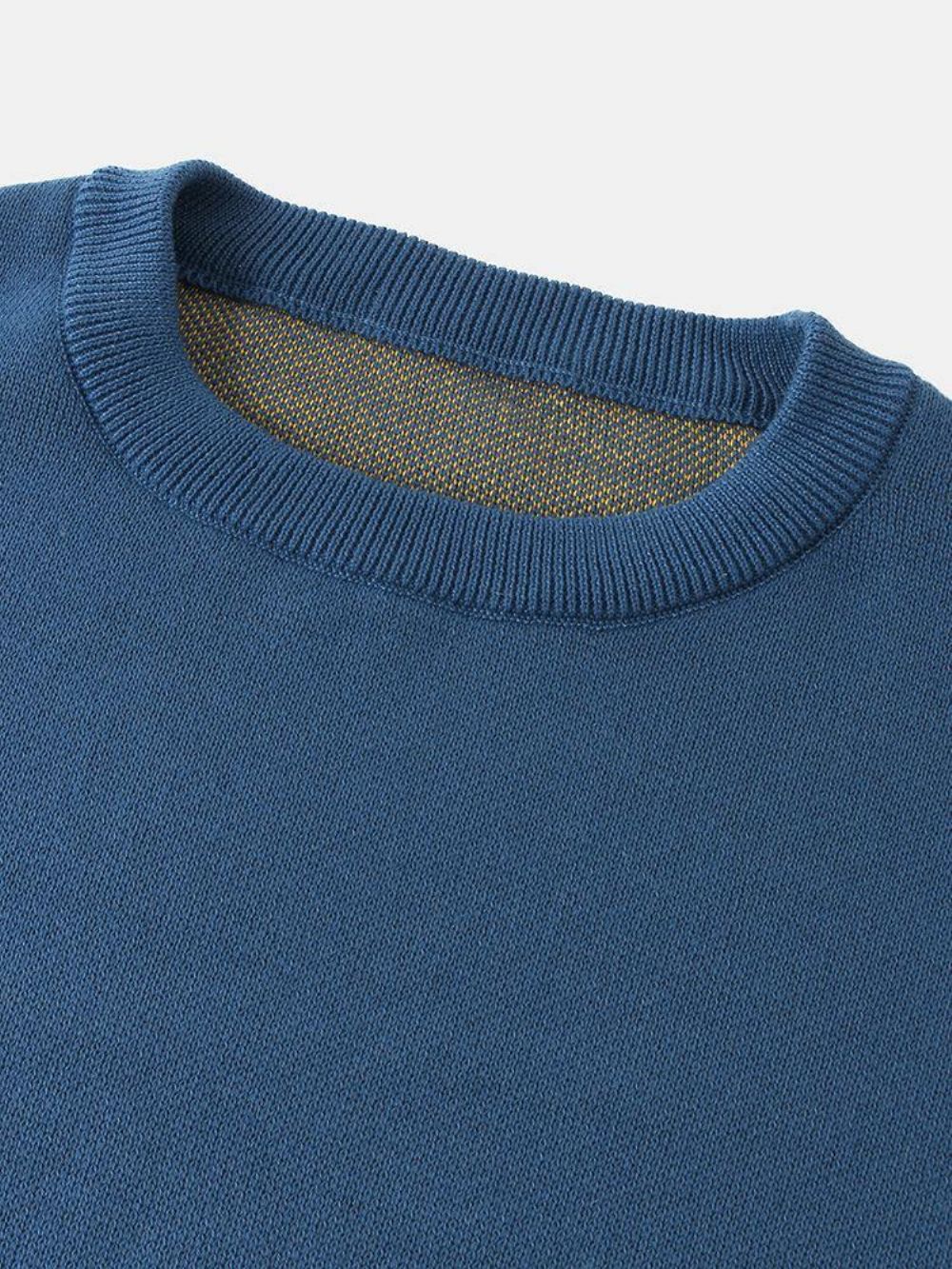 Herren-Strickpullover Mit Sternenhimmel-Muster Und Drop-Shoulder-Pullover