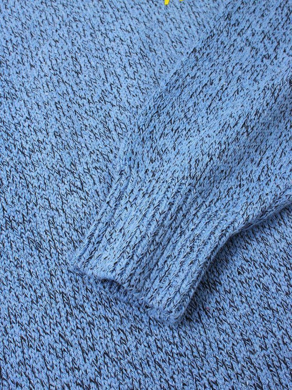 Langarm-Strickpullover Mit Wettersymbol-Grafik Für Herren