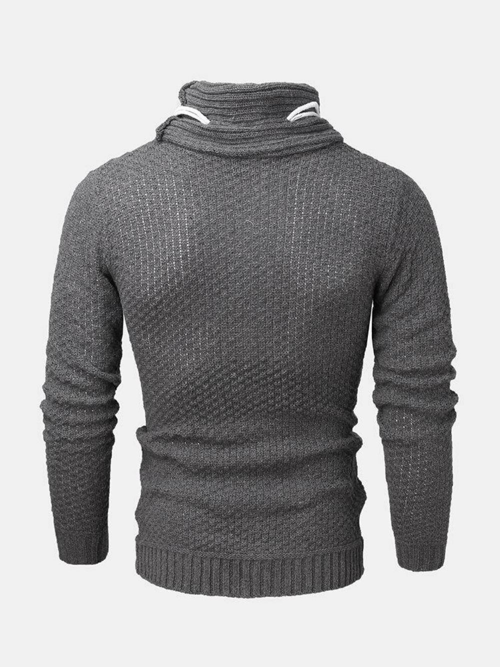 Warme Langarm-Strickpullover Mit Rollkragen Für Herren