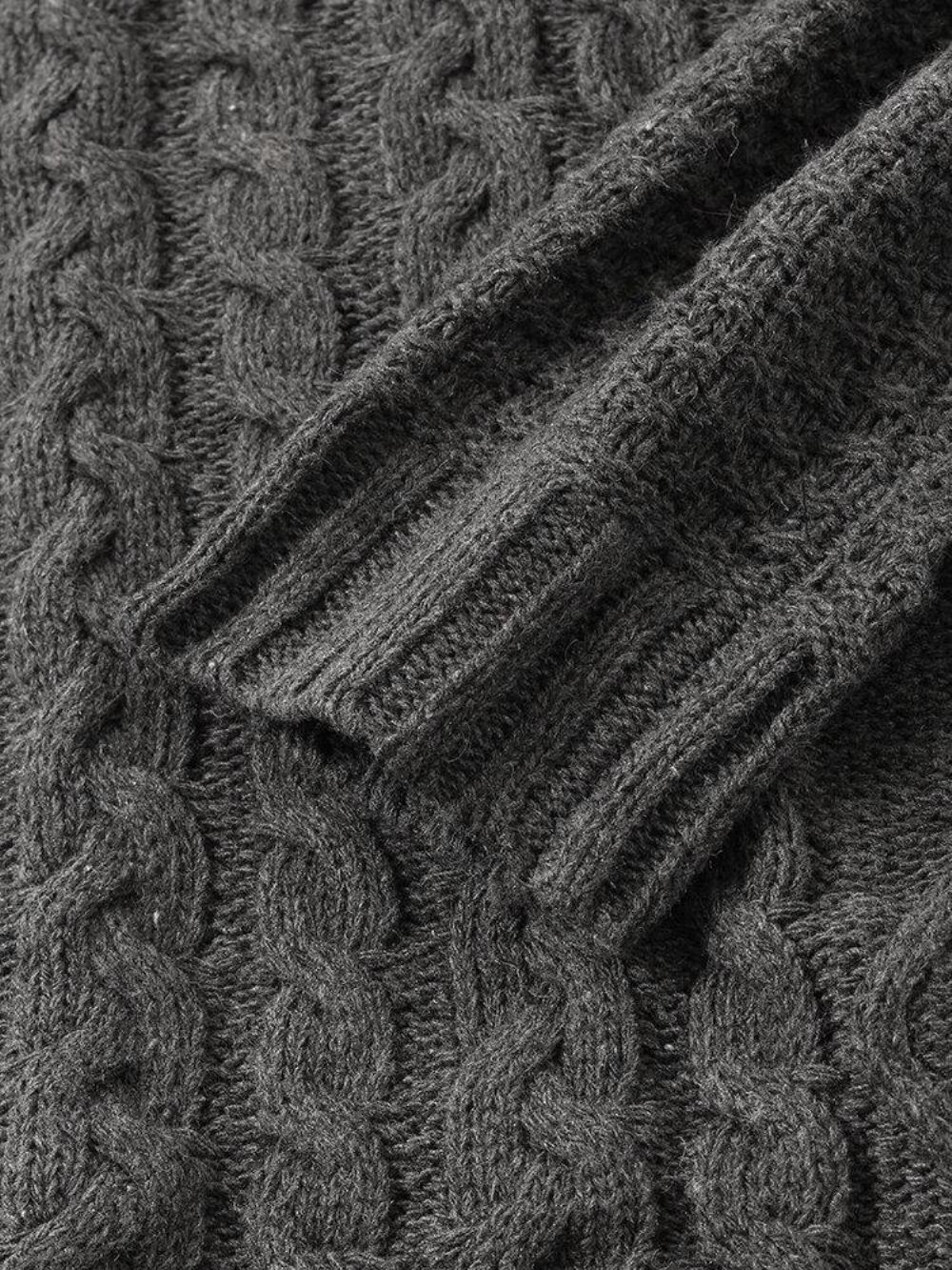 Warme Langarm-Strickpullover Mit Rollkragen Für Herren