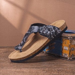 Herren Atmungsaktive Clip Toe Rutschfeste Strand-Flip-Flops Freizeithausschuhe