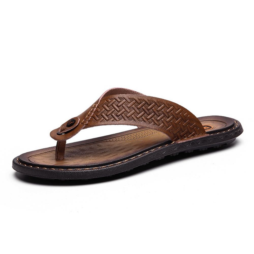 Herren Flip Flop Retro Casual Soft Home Hausschuhe