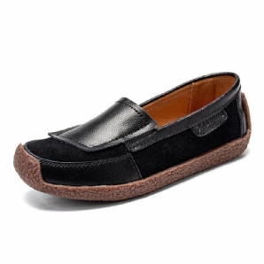 Bequeme Lederspleiße Für Damen Weicher Slip-On Flache Loafer