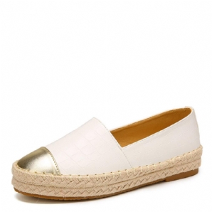 Damen Casual Splicing Slip On Espadrille Loafers Flache Schuhe Fischerschuhe