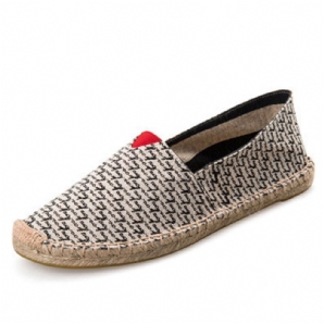 Frauen Große Einfarbige Slip-On Espadrilles Fischer Flache Schuhe