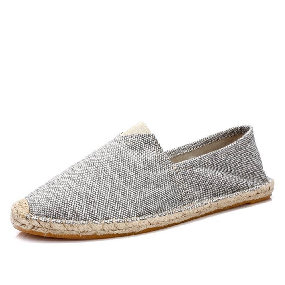 Frauen Große Einfarbige Slip-On Espadrilles Fischer Flache Schuhe