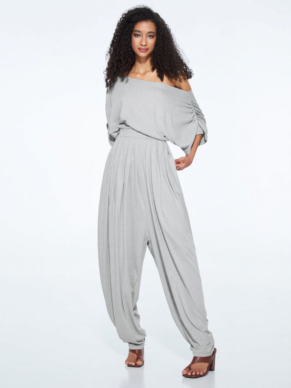 Kurzarm Daily Plain Loose Simple Two Piece Sets