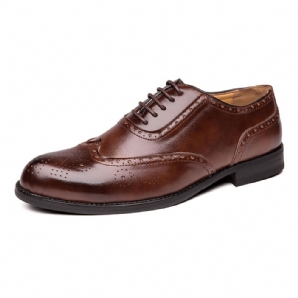 Herren Brogue Geschnitzte Formelle Schuhe Casual Business Oxfords