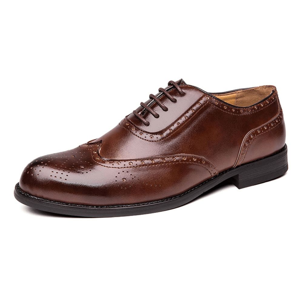 Herren Brogue Geschnitzte Formelle Schuhe Casual Business Oxfords