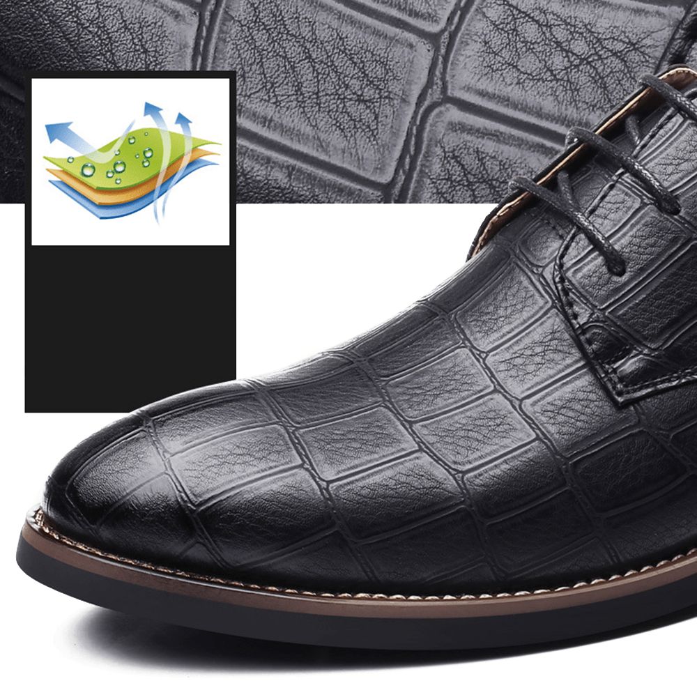 Herren Business Mikrofaser Weiche Bequeme Wasserdichte Formelle Schuhe