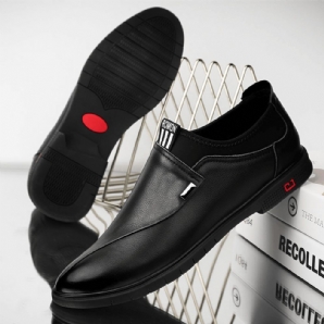 Herren Slip-On Business Formal Loafers Aus Reinem Leder Mit Nähten