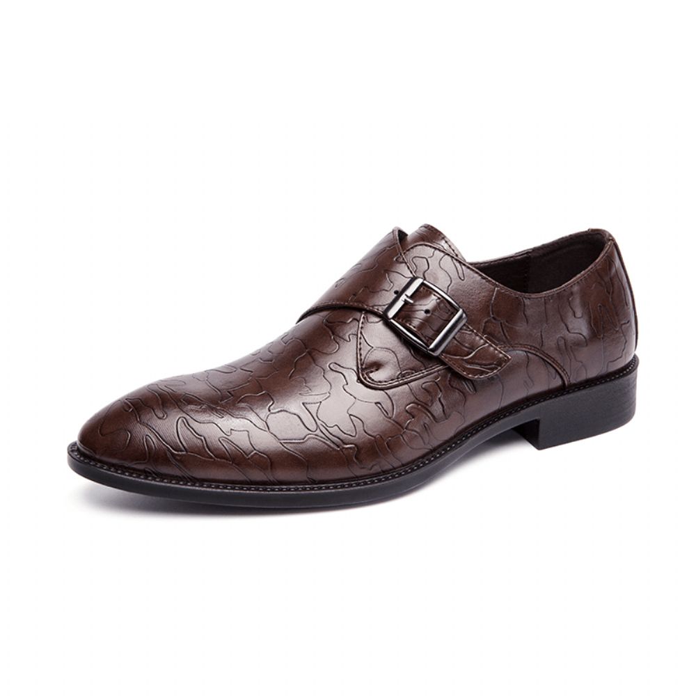 Herrenmode Britischen Stil Geprägte Metallschnalle Business Casual Formelle Schuhe