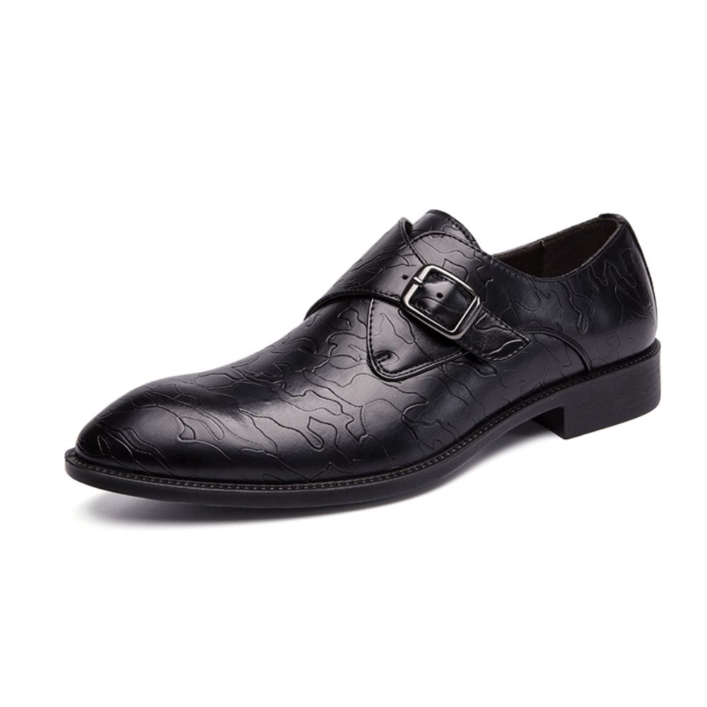 Herrenmode Britischen Stil Geprägte Metallschnalle Business Casual Formelle Schuhe