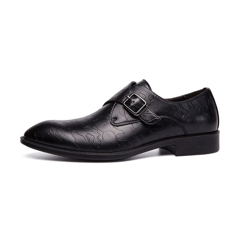 Herrenmode Britischen Stil Geprägte Metallschnalle Business Casual Formelle Schuhe