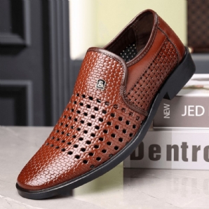 Männer Mikrofaser Leder Loch Rutschfeste Atmungsaktive Business Casual Formelle Schuhe