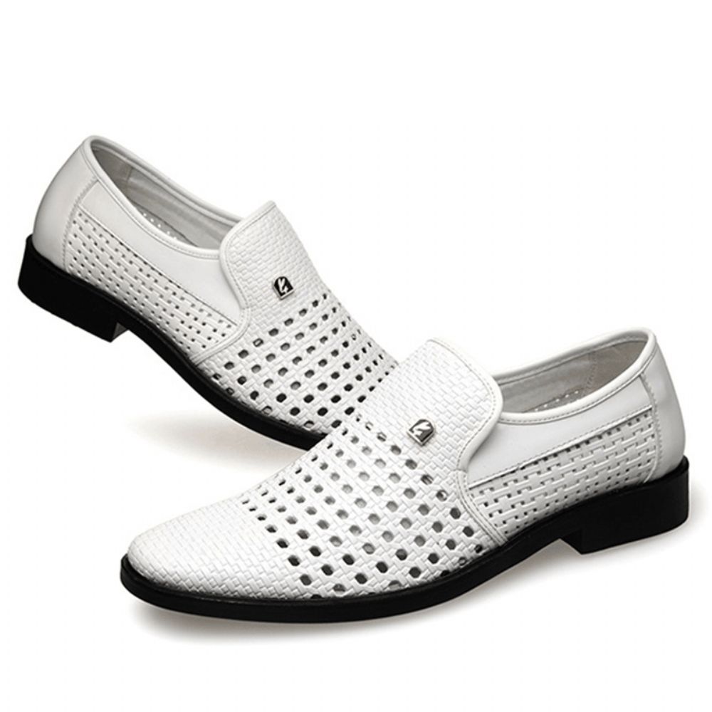 Männer Mikrofaser Leder Loch Rutschfeste Atmungsaktive Business Casual Formelle Schuhe