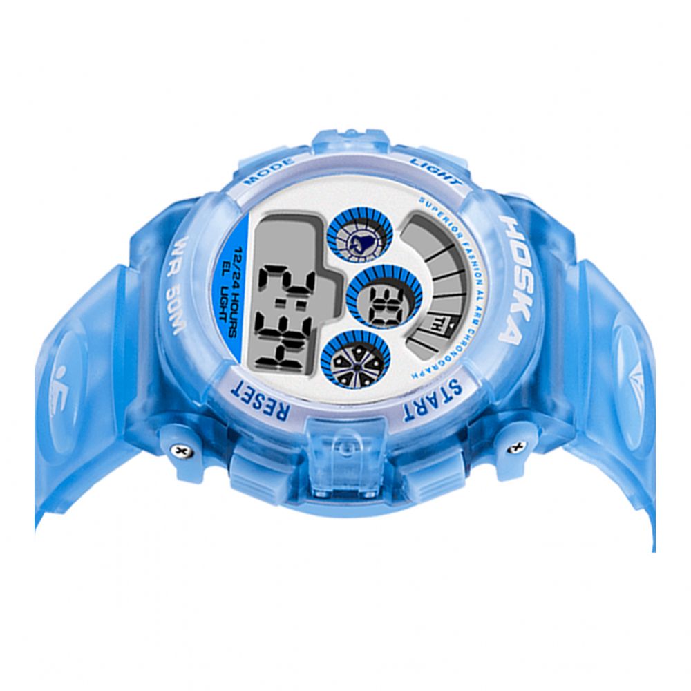 Hoskas H001S Frische Rosa Blaue Farbe Wasserdichte Mode-Art-Kinderuhr-Paar-Digitaluhr