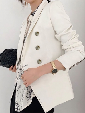 Autumn H-Line Langarm Pendeln Loose Plain Blazer