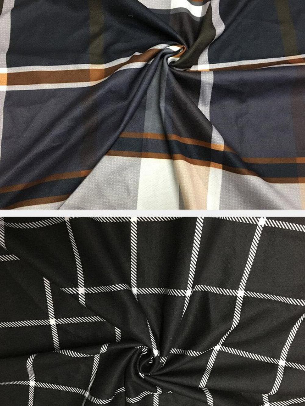 Damen Plaid Langarm Mäntel Mit Asymmetrischem Saum Und Schärpen