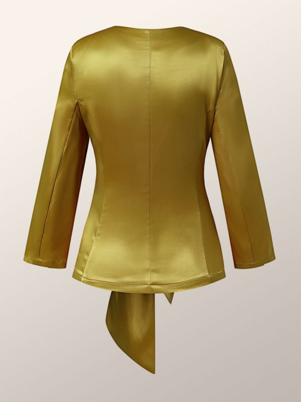 Elegante Satin-Schnürjacke Mit Stehkragen