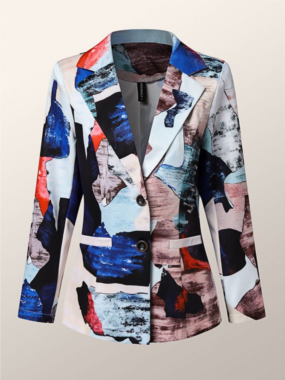 Langarm Urban Reverskragen Colorblock Blazer