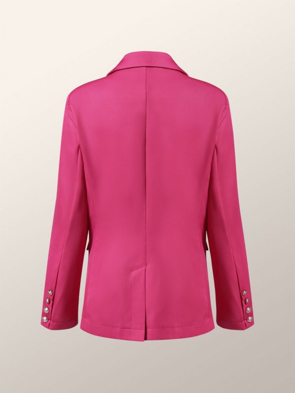 Roséroter Langärmliger Schlichter Eleganter Blazer Mit Normaler Passform