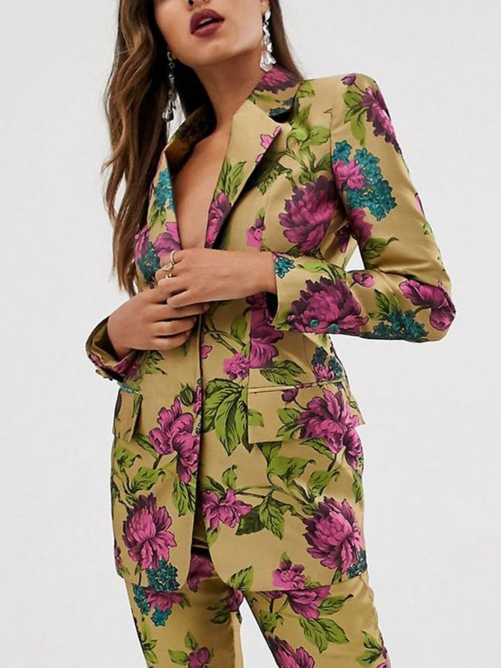 Schalkragen Floral Fit Eleganter Blazer