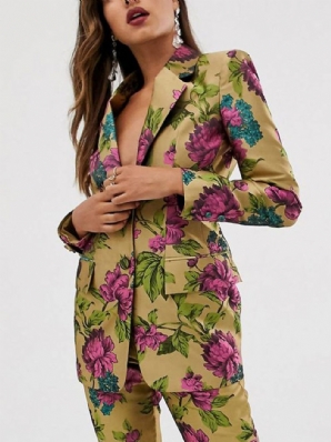 Schalkragen Floral Fit Eleganter Blazer