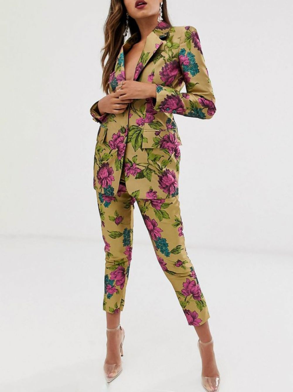 Schalkragen Floral Fit Eleganter Blazer