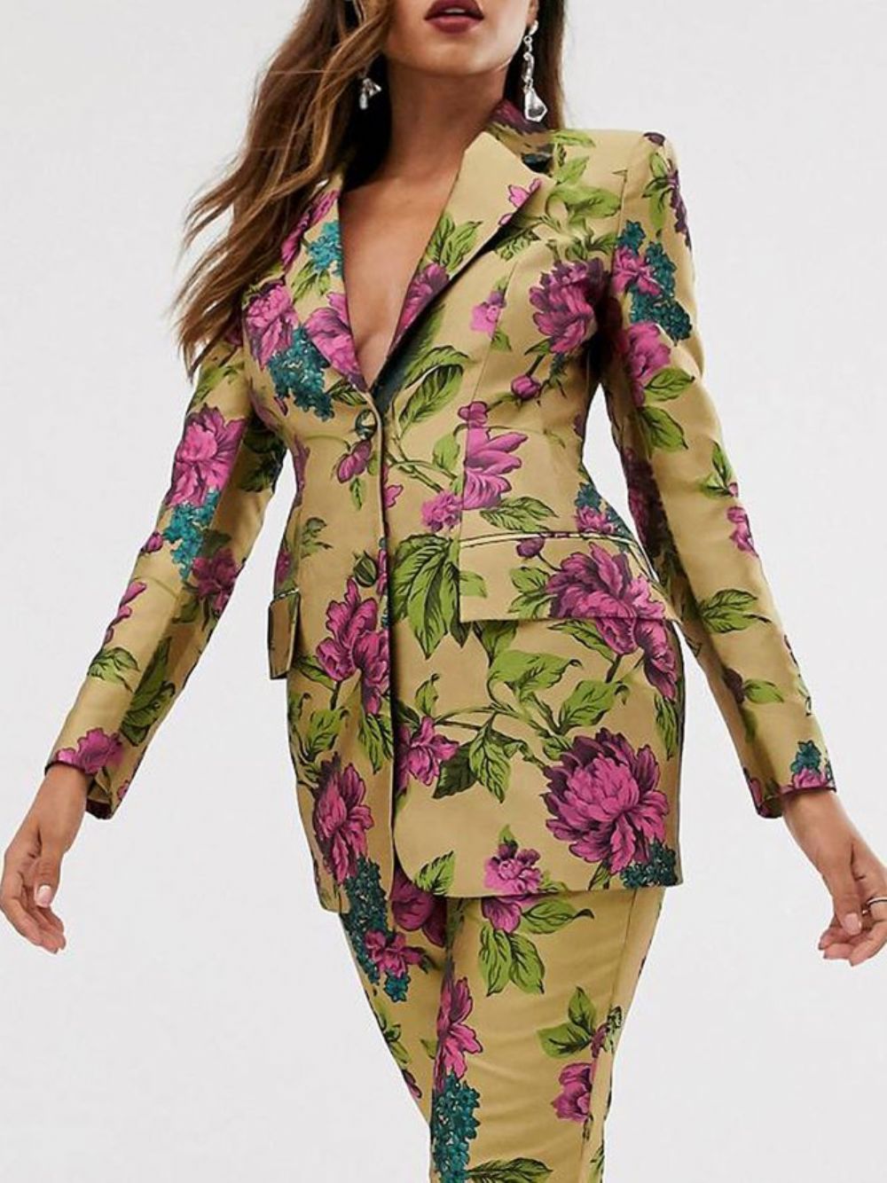 Schalkragen Floral Fit Eleganter Blazer