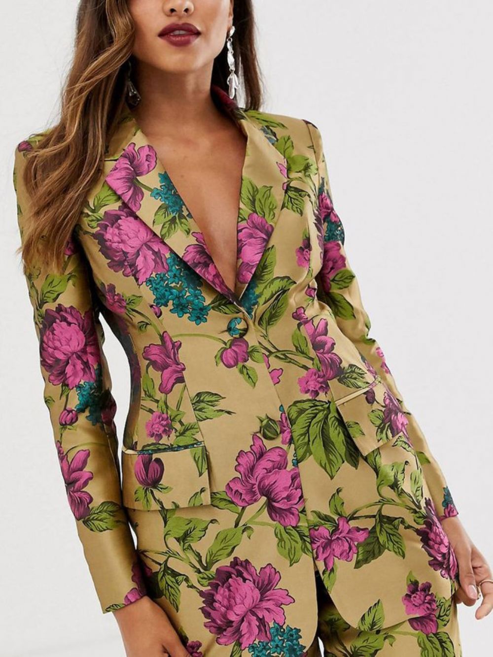 Schalkragen Floral Fit Eleganter Blazer