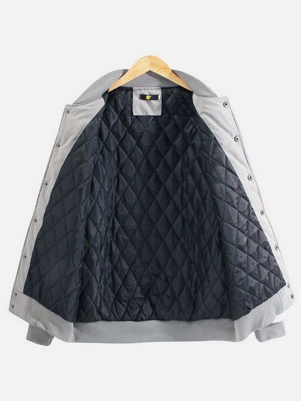 Patchwork-Raglan-Ärmel Für Herren Einfache Warme Jacke Mit Baseballkragen