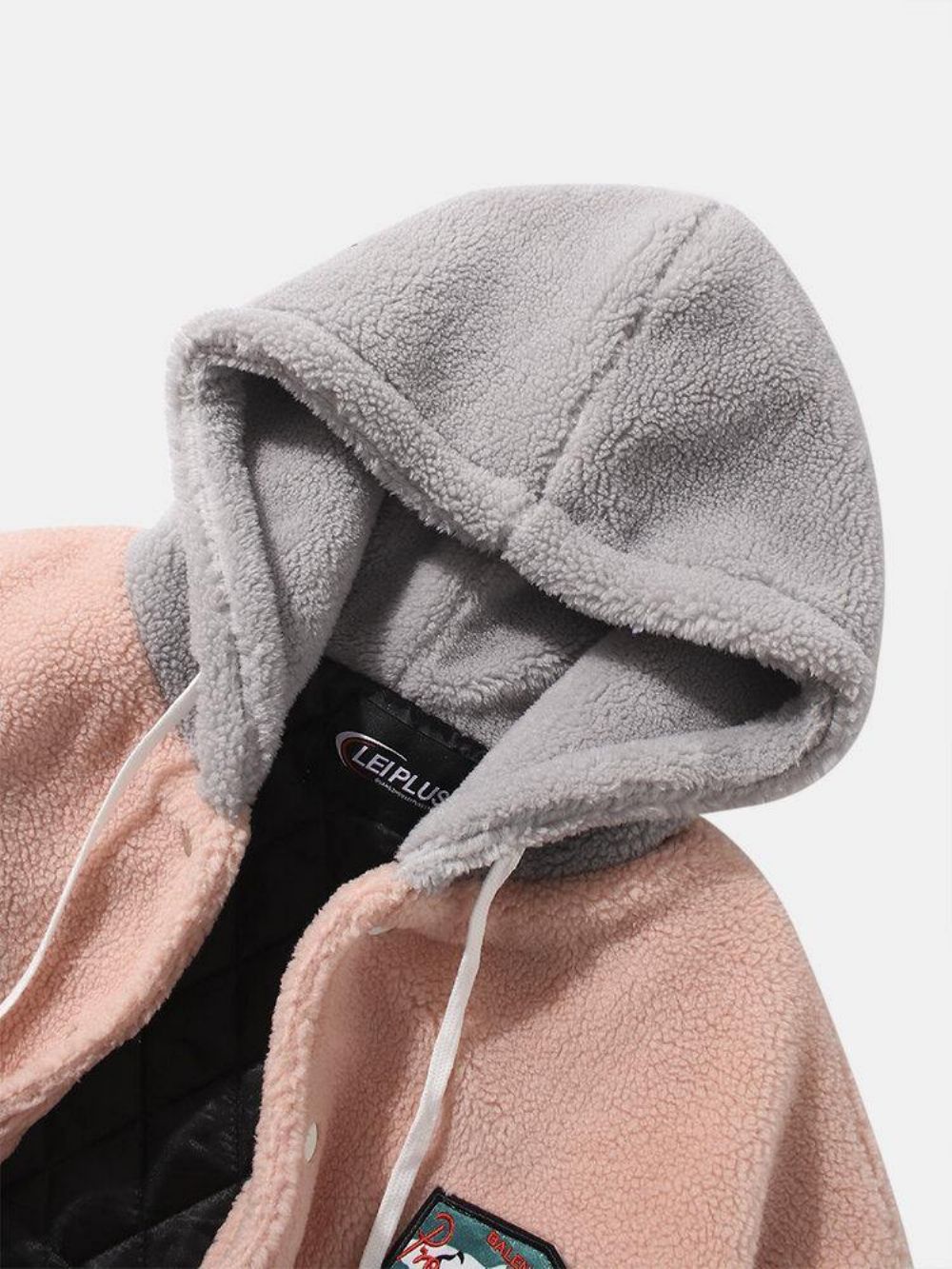 Warme Grafik-Drop-Shoulder-Fleece-Kapuzenjacke Für Herren Mit Tasche