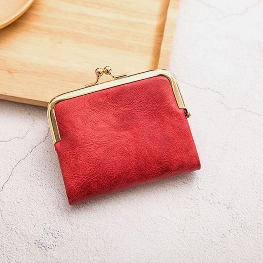 Damen 6 Kartenfächer Vintage Short Wallet Purse