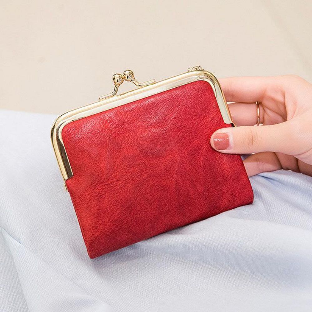 Damen 6 Kartenfächer Vintage Short Wallet Purse