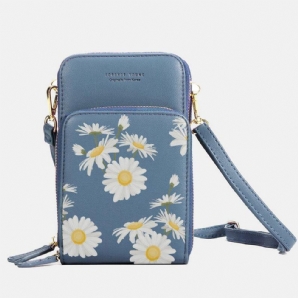 Damen Daisy Clutch Bag Kartentasche Handytasche Umhängetasche