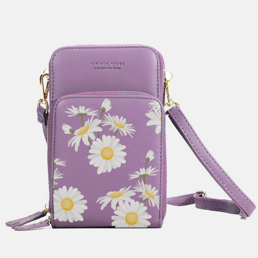 Damen Daisy Clutch Bag Kartentasche Handytasche Umhängetasche