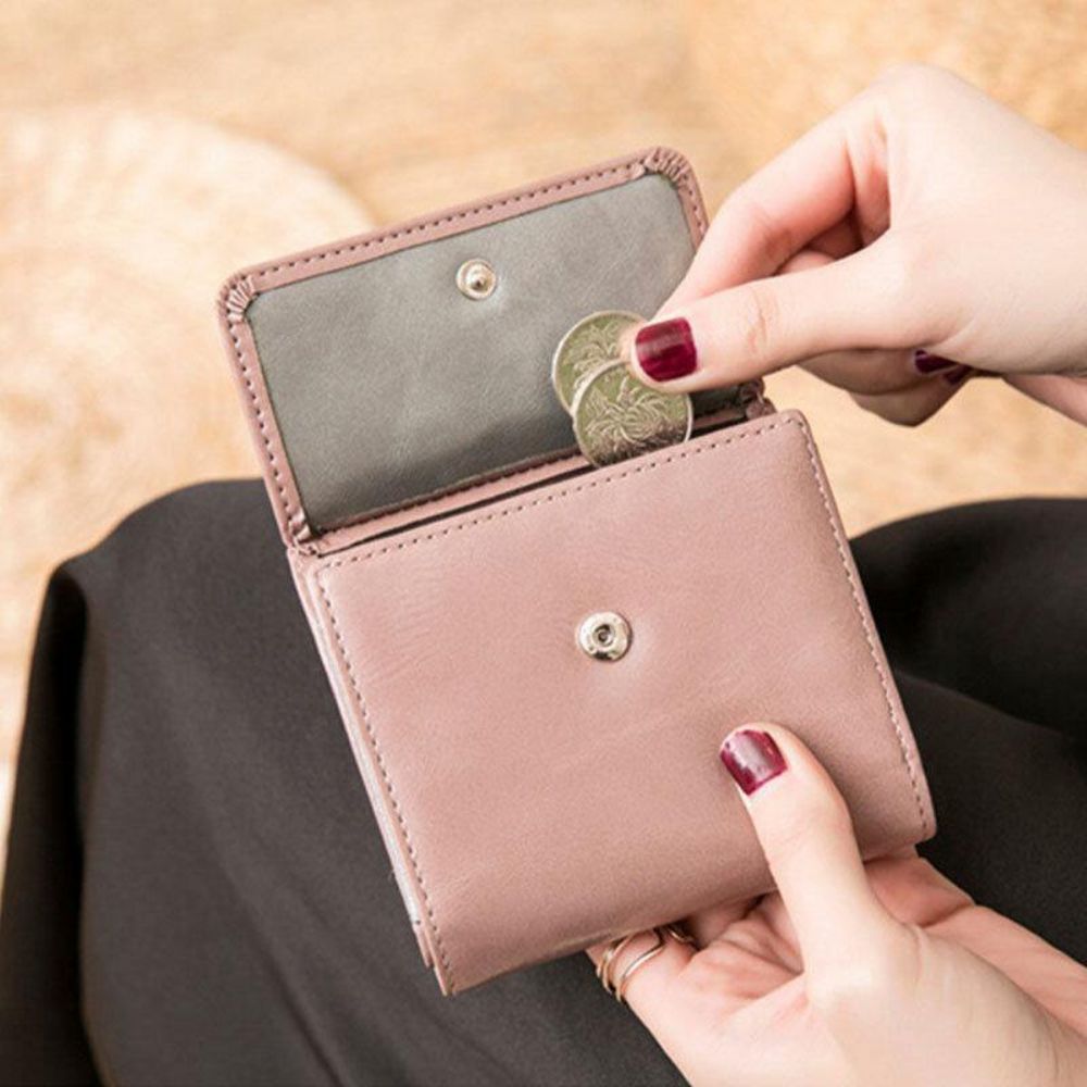 Damen Retro Mni Bifold Multi-Card-Slot-Kartenhalter-Geldbörse