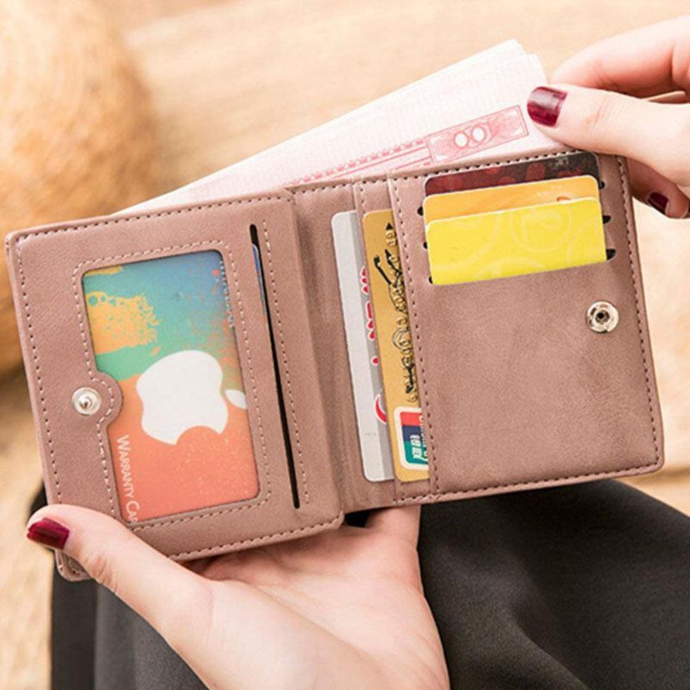 Damen Retro Mni Bifold Multi-Card-Slot-Kartenhalter-Geldbörse