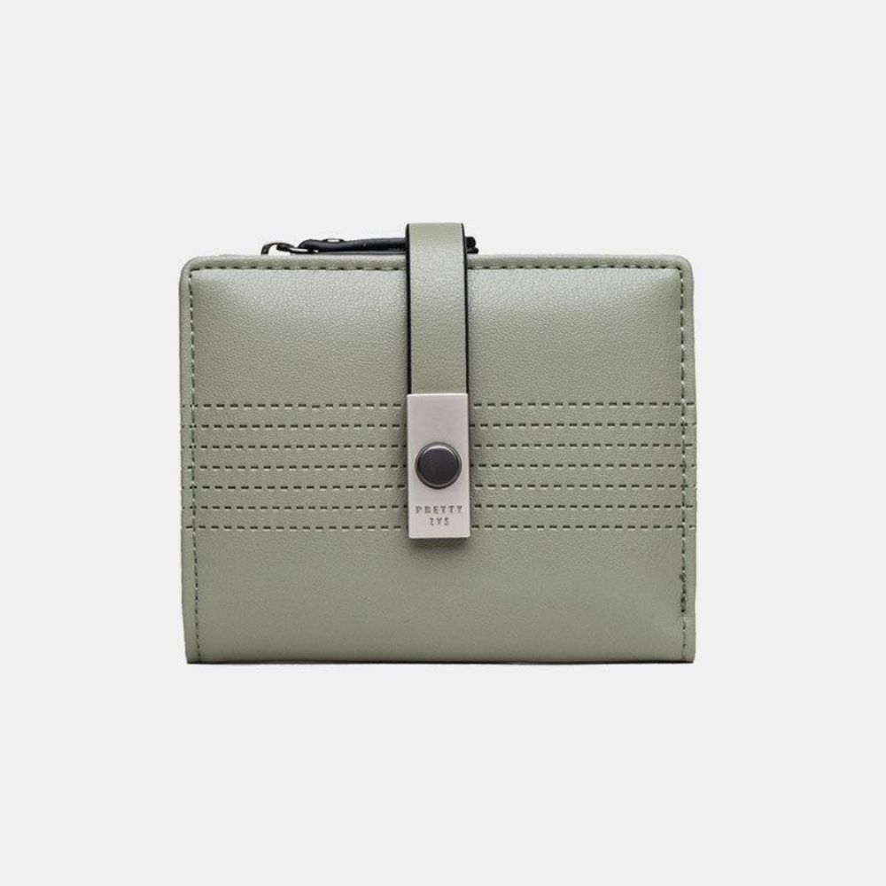 Frauen 6 Kartenfächer Bifold Solid Short Wallet Purse