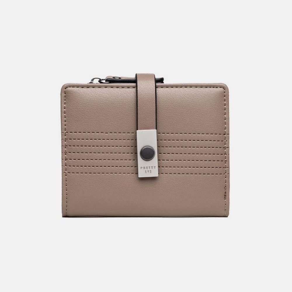 Frauen 6 Kartenfächer Bifold Solid Short Wallet Purse