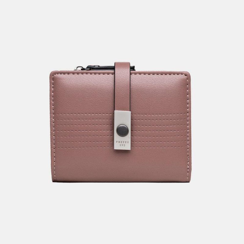 Frauen 6 Kartenfächer Bifold Solid Short Wallet Purse