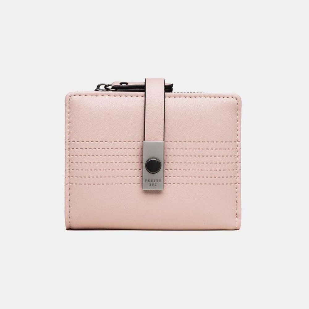 Frauen 6 Kartenfächer Bifold Solid Short Wallet Purse