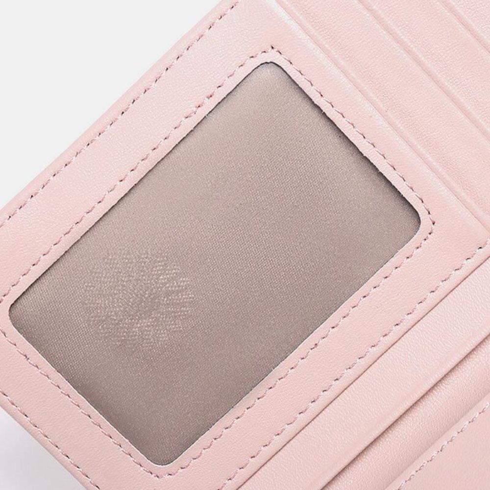 Frauen Echtes Leder Anti-Diebstahl Multi-Slots Bifold Wallet Purse Clutches Bag